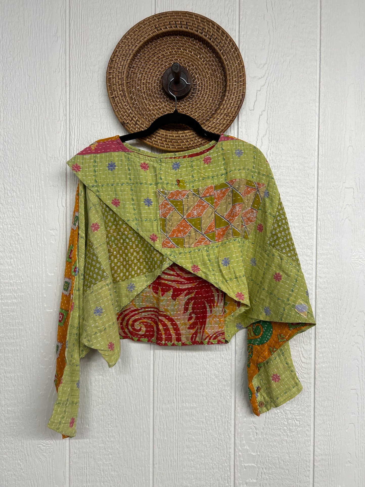 Pareo Kantha In Bloom Cropped Pullover 0326 042