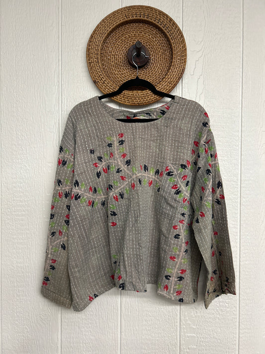 Pareo Kantha Wanderer Pocket Crop Top 0226 098