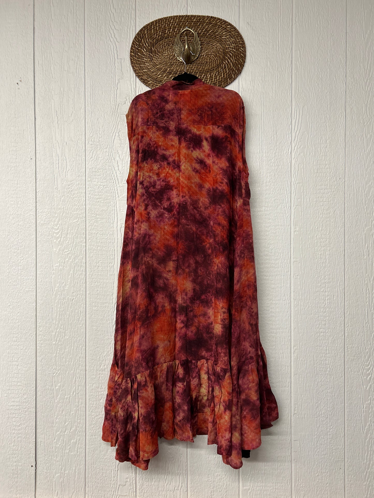 Crepe Sari Summer Dahlia Duster 0726 068