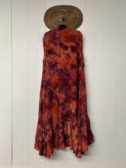 Crepe Sari Summer Dahlia Duster 0726 068