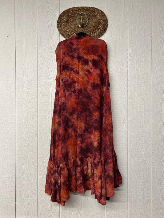 Crepe Sari Summer Dahlia Duster 0726 068