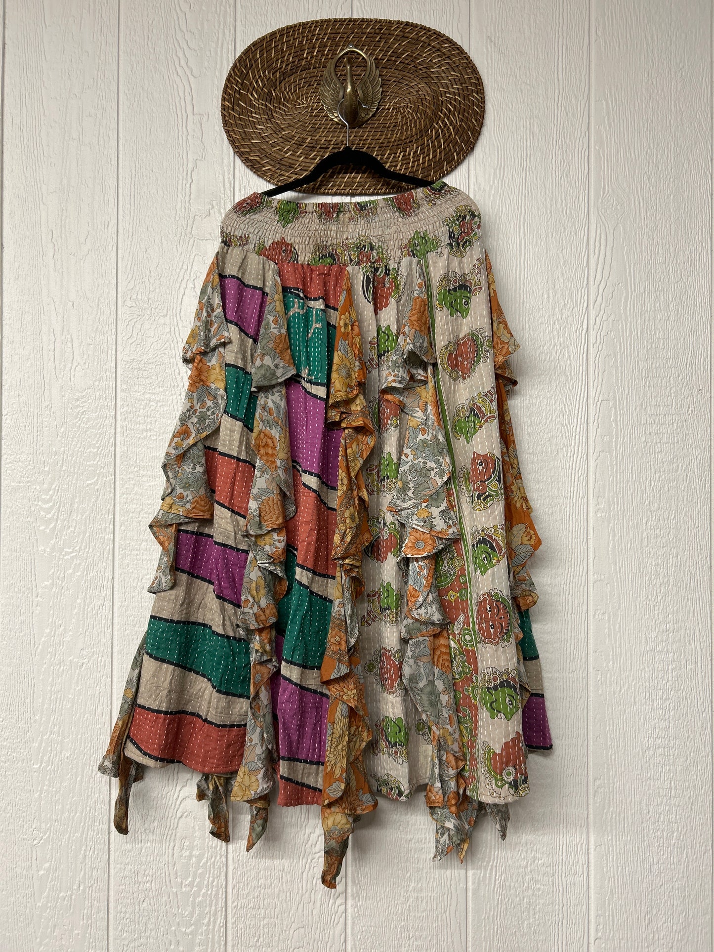 Pareo Kantha Willow Maxi Skirt 0826 185