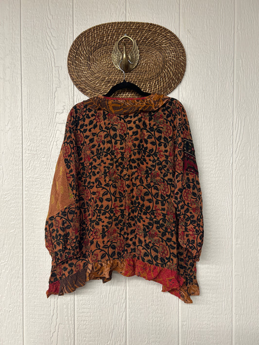 Crepe Sari Ruffle Daisy Blouse 0226 200