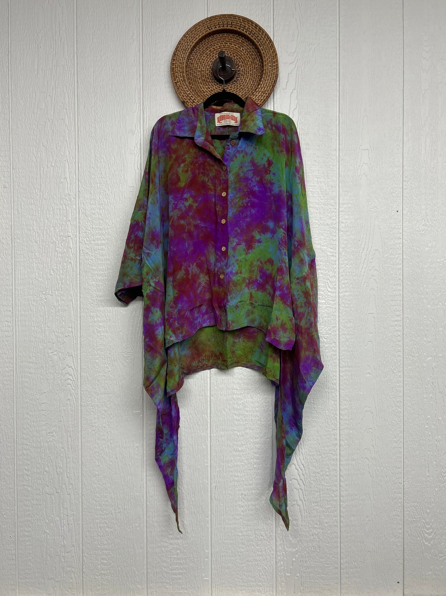 Crepe Sari Summer Nirvana Button Down 0626 246