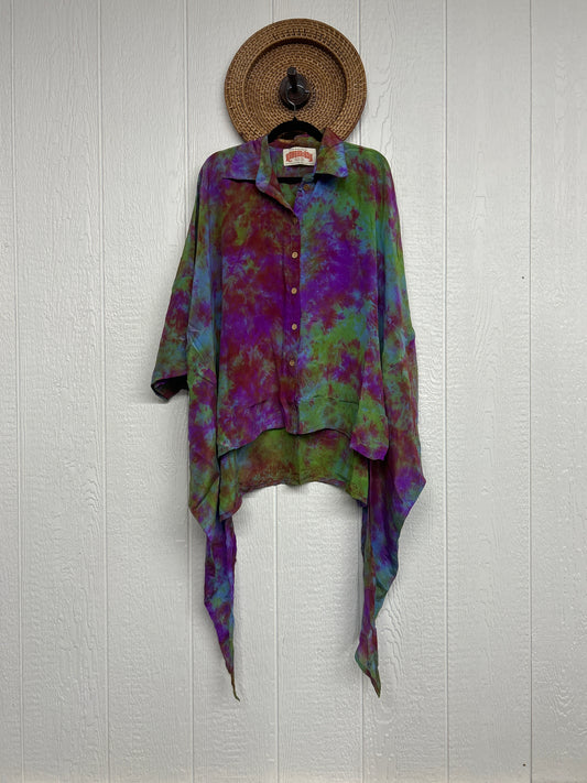 Crepe Sari Summer Nirvana Button Down 0626 246