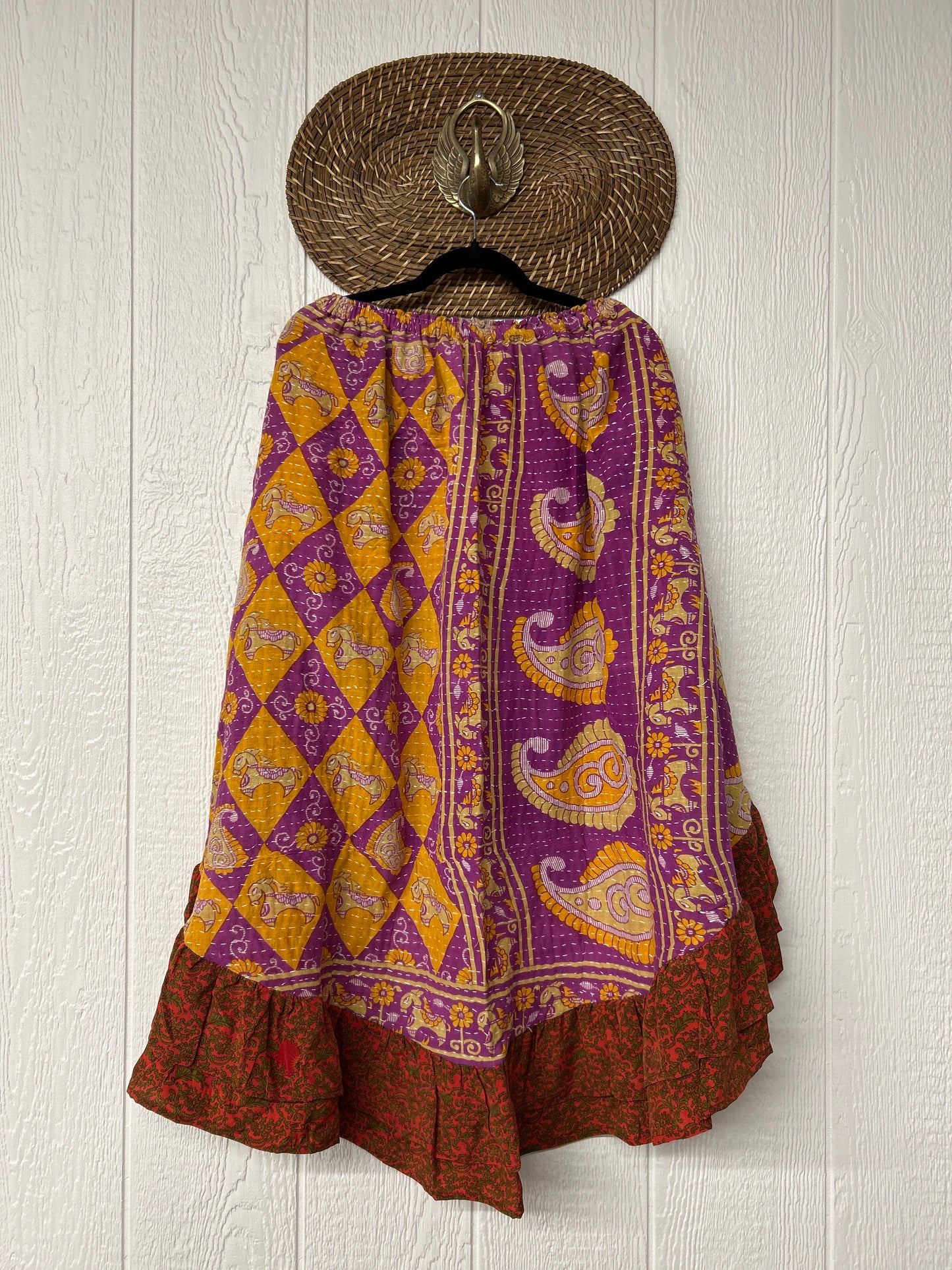 Pareo Kantha Wild Rose Skirt 0426 074