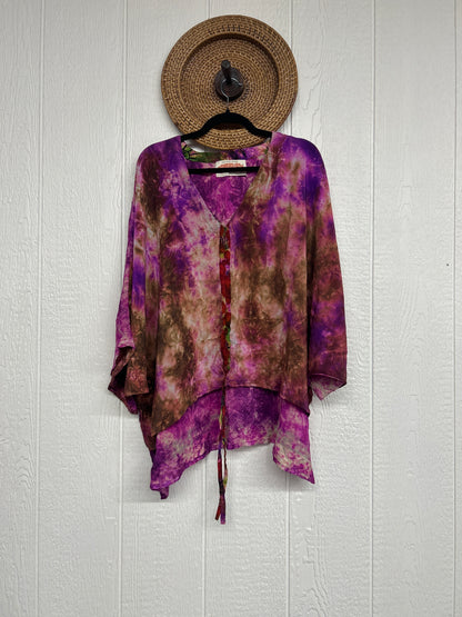 Crepe Sari Hi Lo Butterfly Top 0726 062