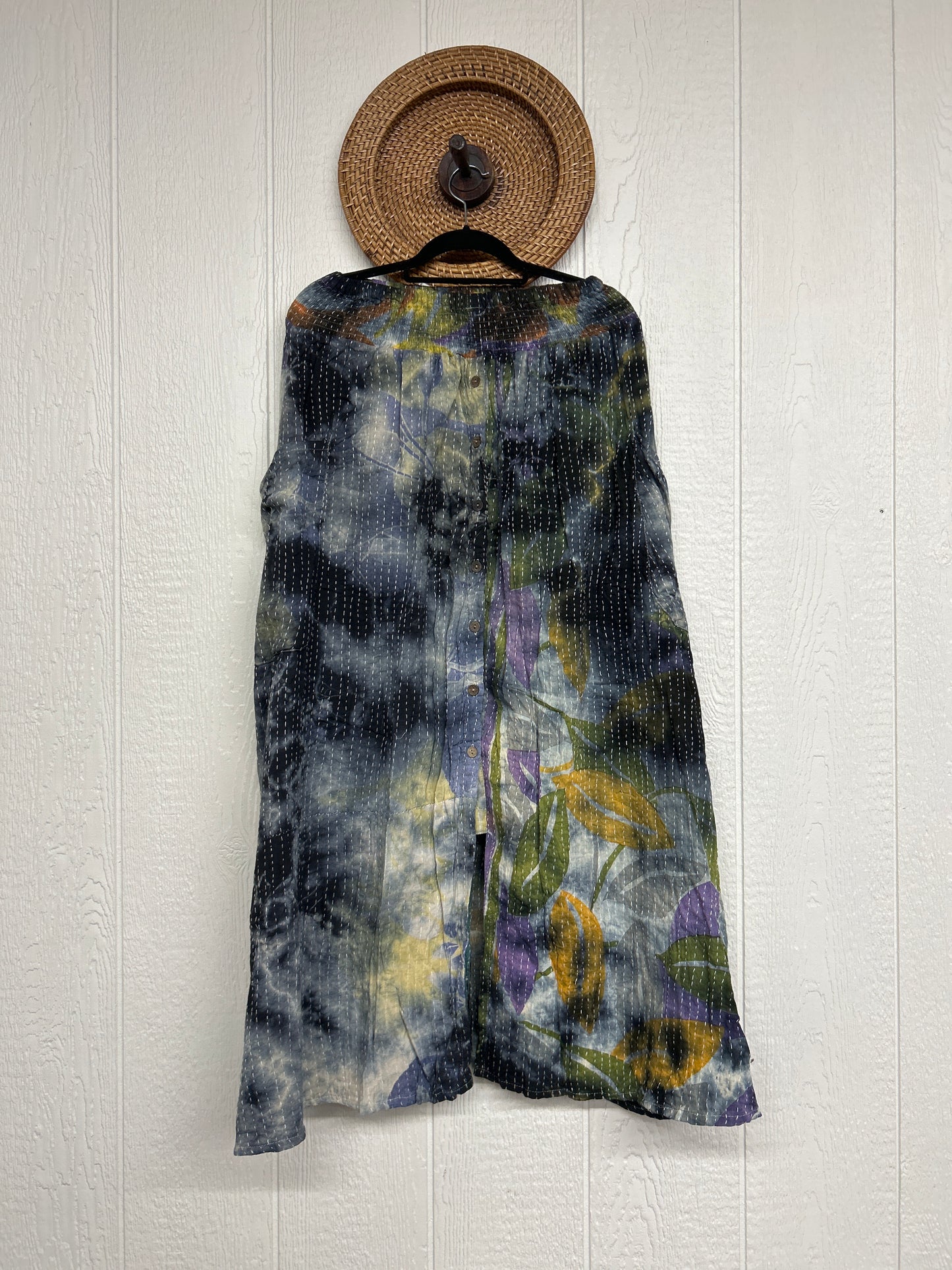 Aura Edit Pareo Kantha Butterfly Cargo Skirt 0726 005