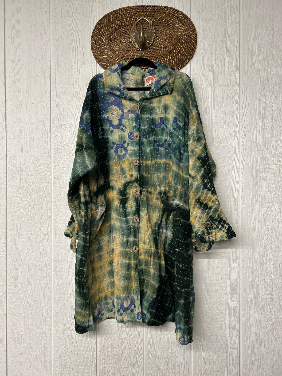 Aura Edit Koverlet Button Down Trench Coat 1026 005