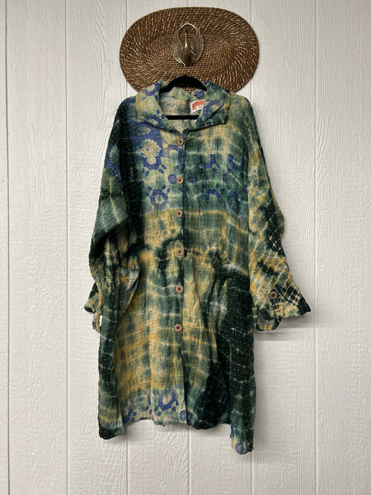 Aura Edit Koverlet Button Down Trench Coat 1026 005