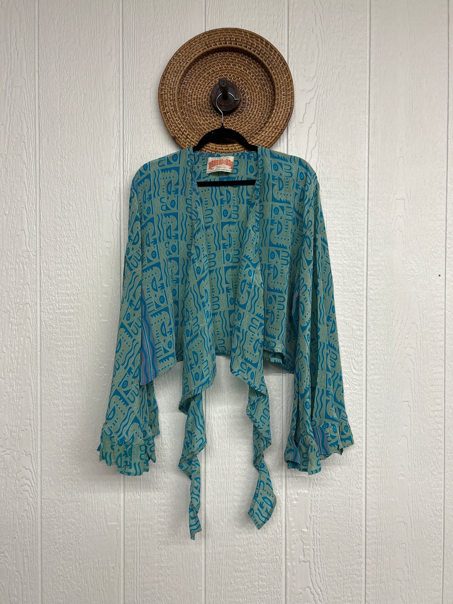 Crepe Sari Zeppelin Crop Shrug 0426 118