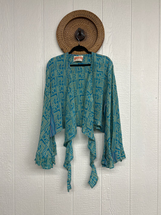 Crepe Sari Zeppelin Crop Shrug 0426 118