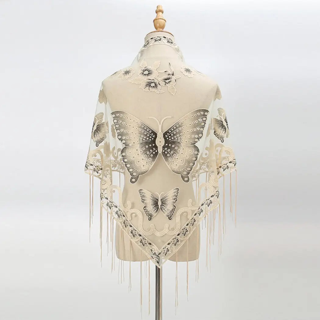 Butterfly Shawl Beige