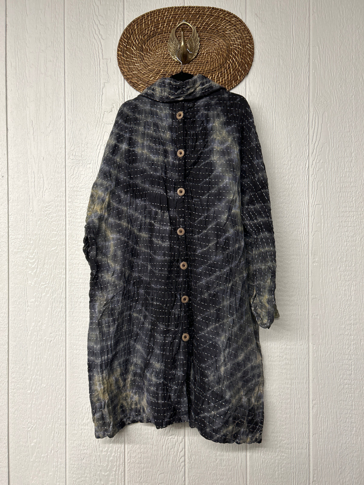 Aura Edit Koverlet Button Down Trench Coat 1026 012