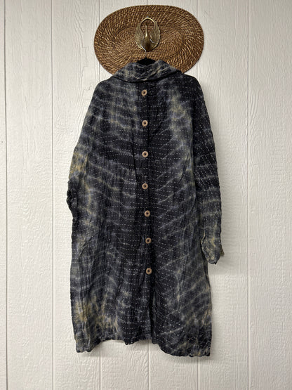Aura Edit Koverlet Button Down Trench Coat 1026 012