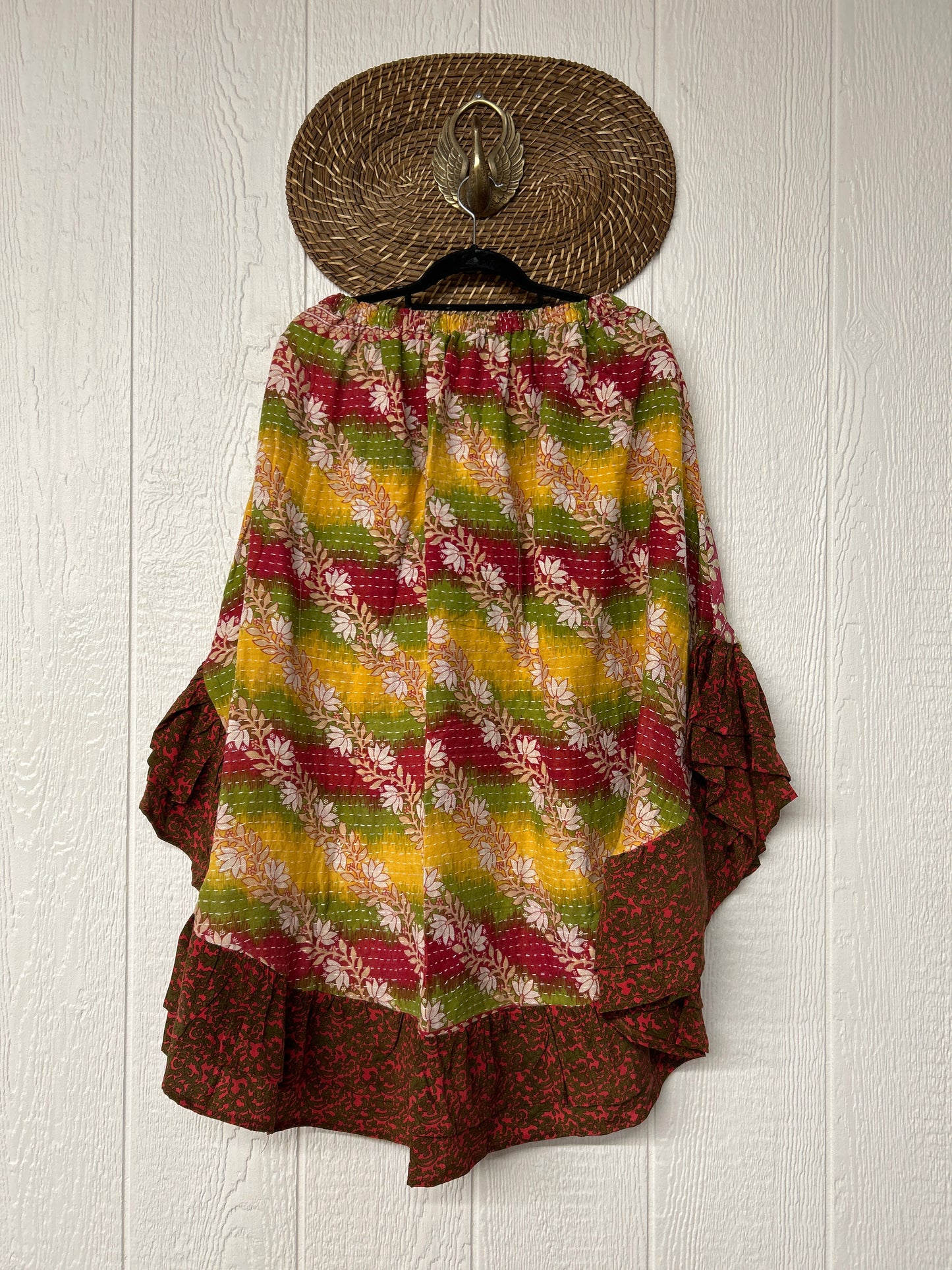 Pareo Kantha Wild Rose Skirt 0426 176