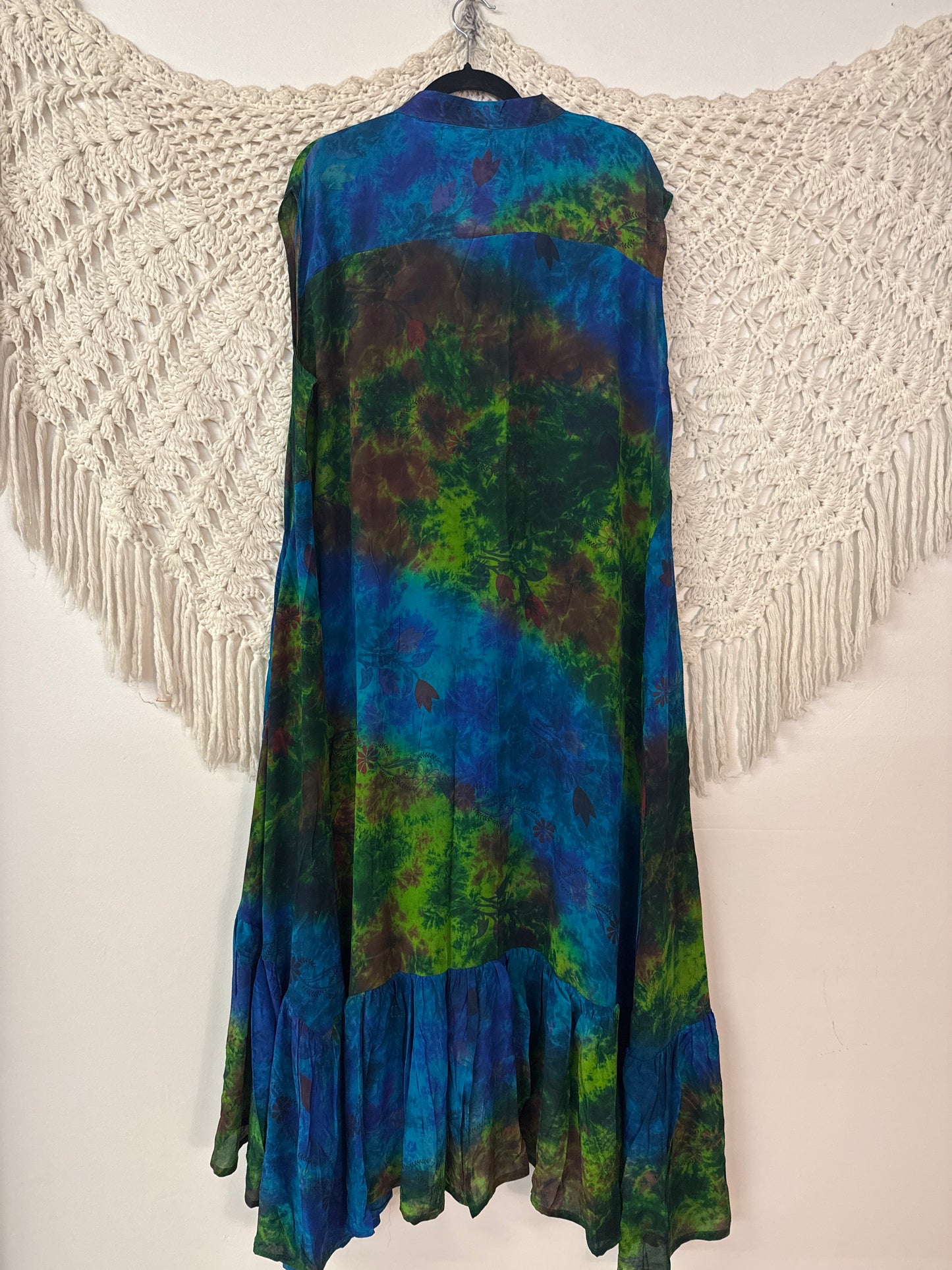 Crepe Sari Summer Dahlia Duster L0626 001