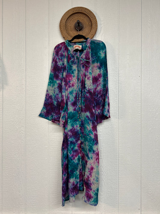 Crepe Sari Woodstock Duster Dress 0226 228