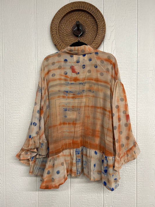 Crepe Sari Wild Rose Top 1225 047