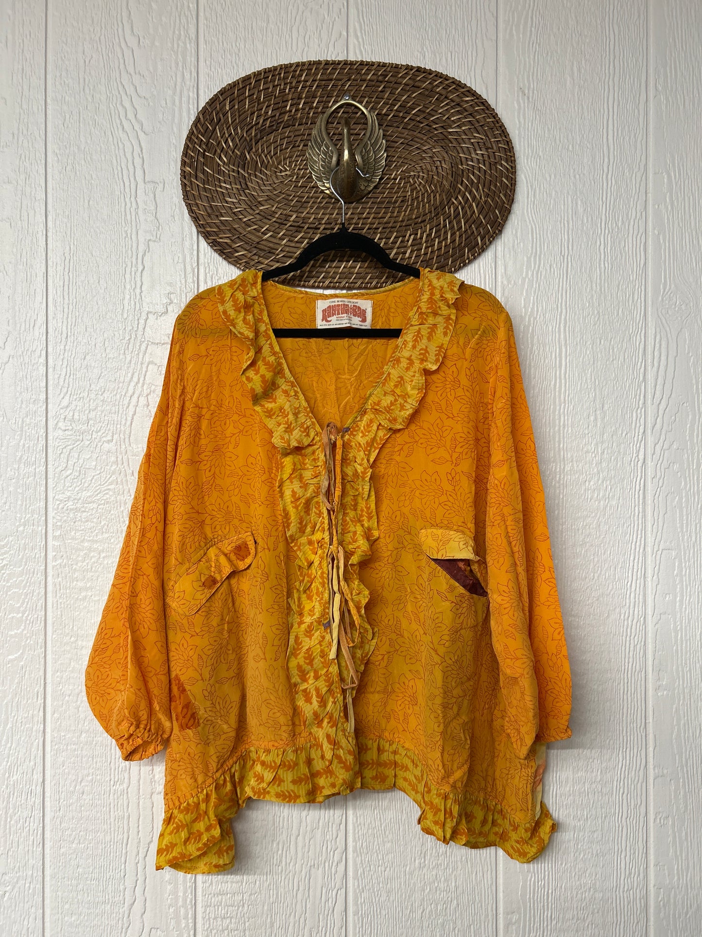 Crepe Sari Ruffle Daisy Blouse 0226 041
