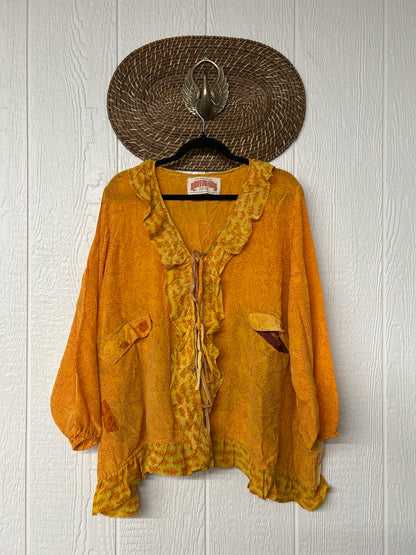 Crepe Sari Ruffle Daisy Blouse 0226 041