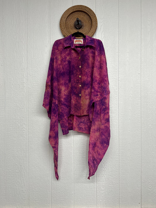 Crepe Sari Summer Nirvana Button Down 0626 250