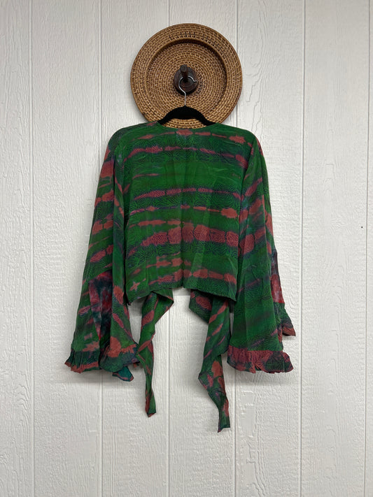 Crepe Sari Zeppelin Crop Shrug 0426 161