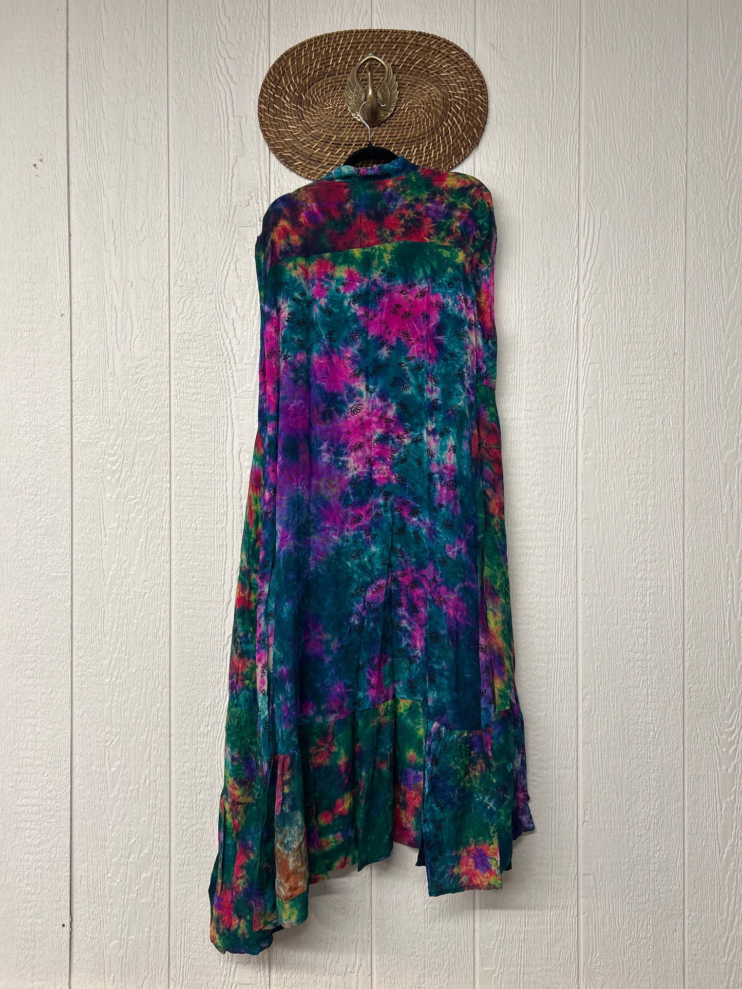 Crepe Sari Summer Dahlia Duster 0726 045