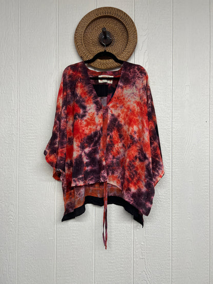 Crepe Sari Hi Lo Butterfly Top 0726 061