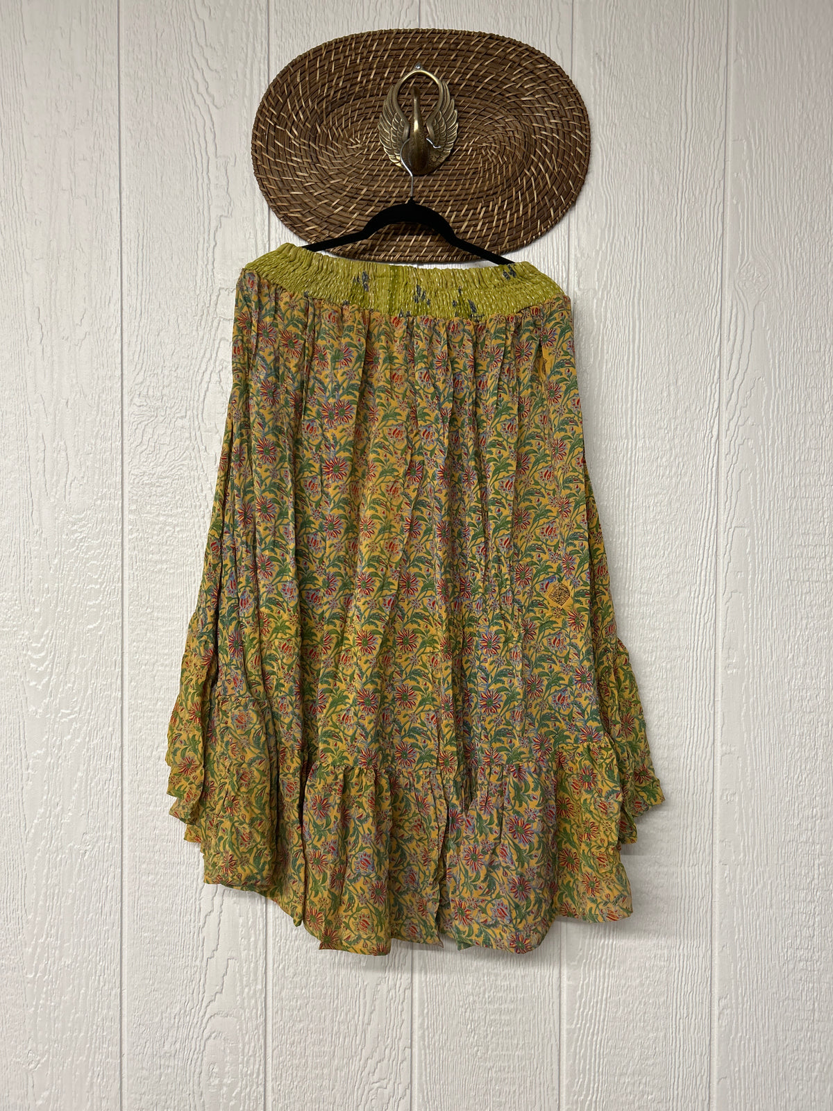 Crepe Sari Dahlia Skirt 1026 042