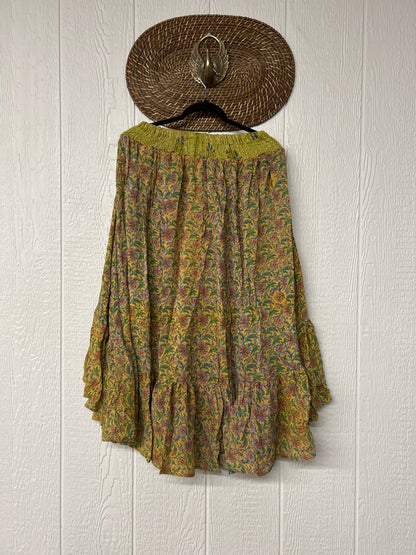 Crepe Sari Dahlia Skirt 1026 042