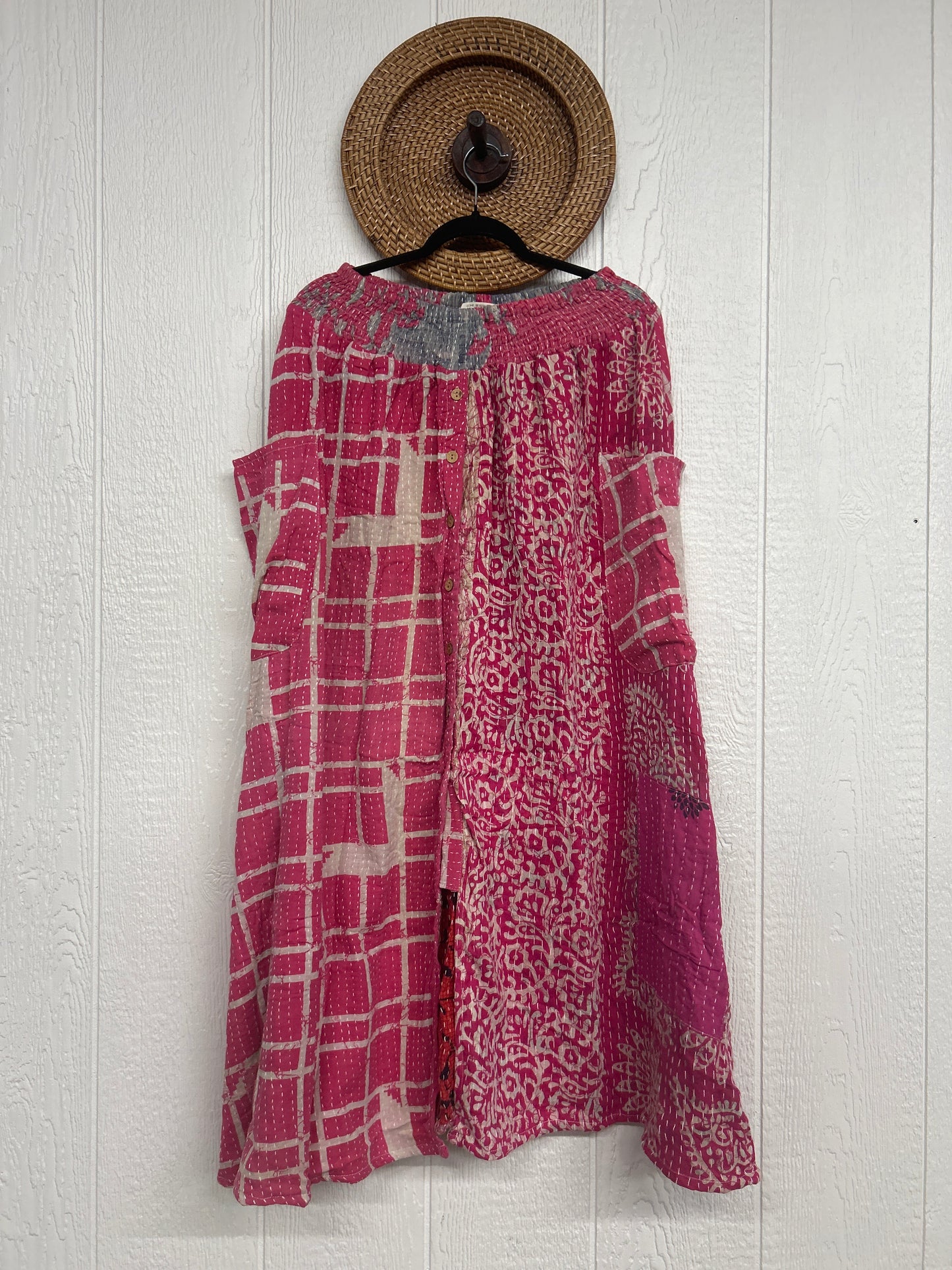 Pareo Kantha Butterfly Cargo Skirt 0426 205
