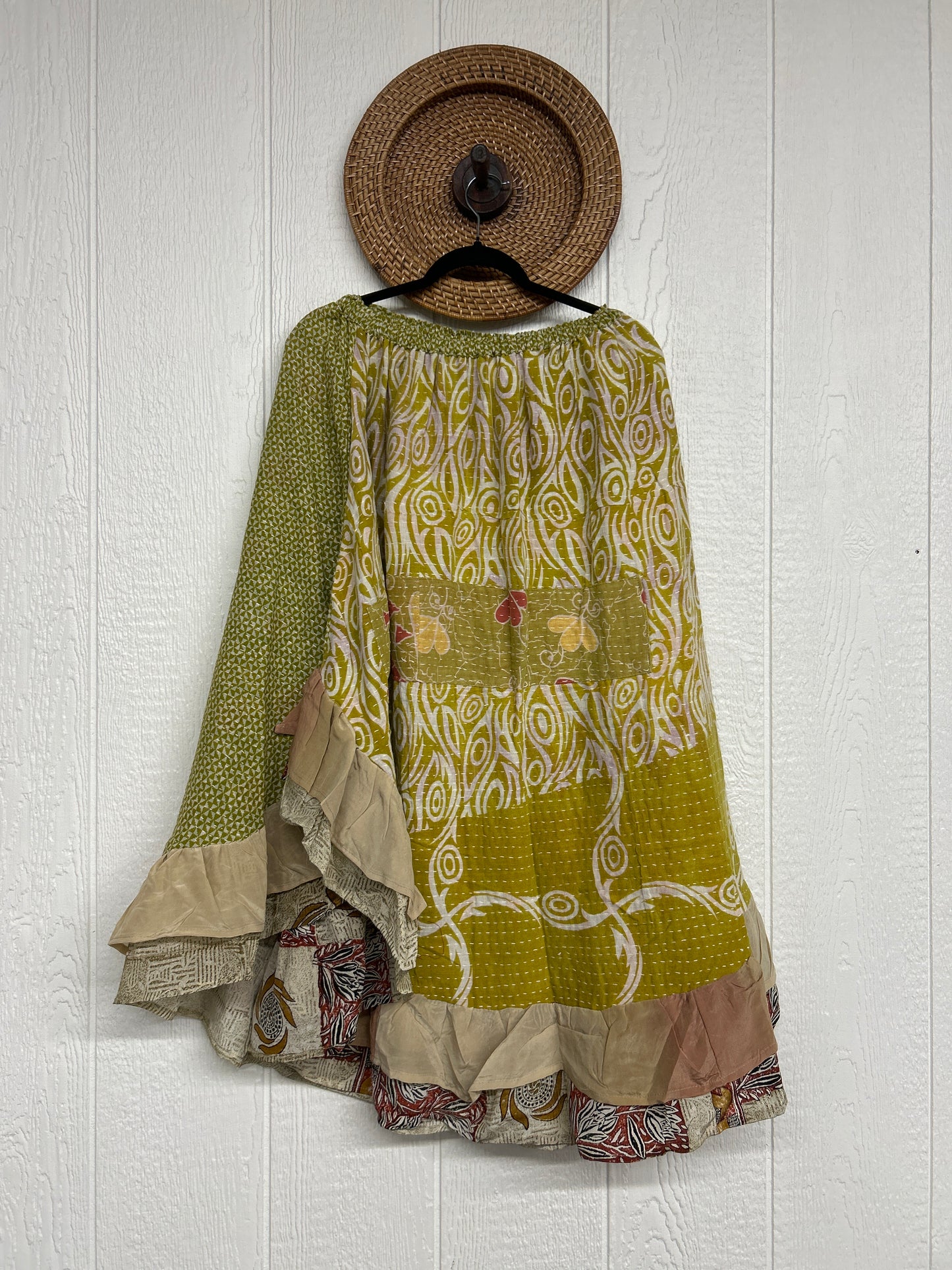 Pareo Kantha Wild Rose Skirt 0426 257