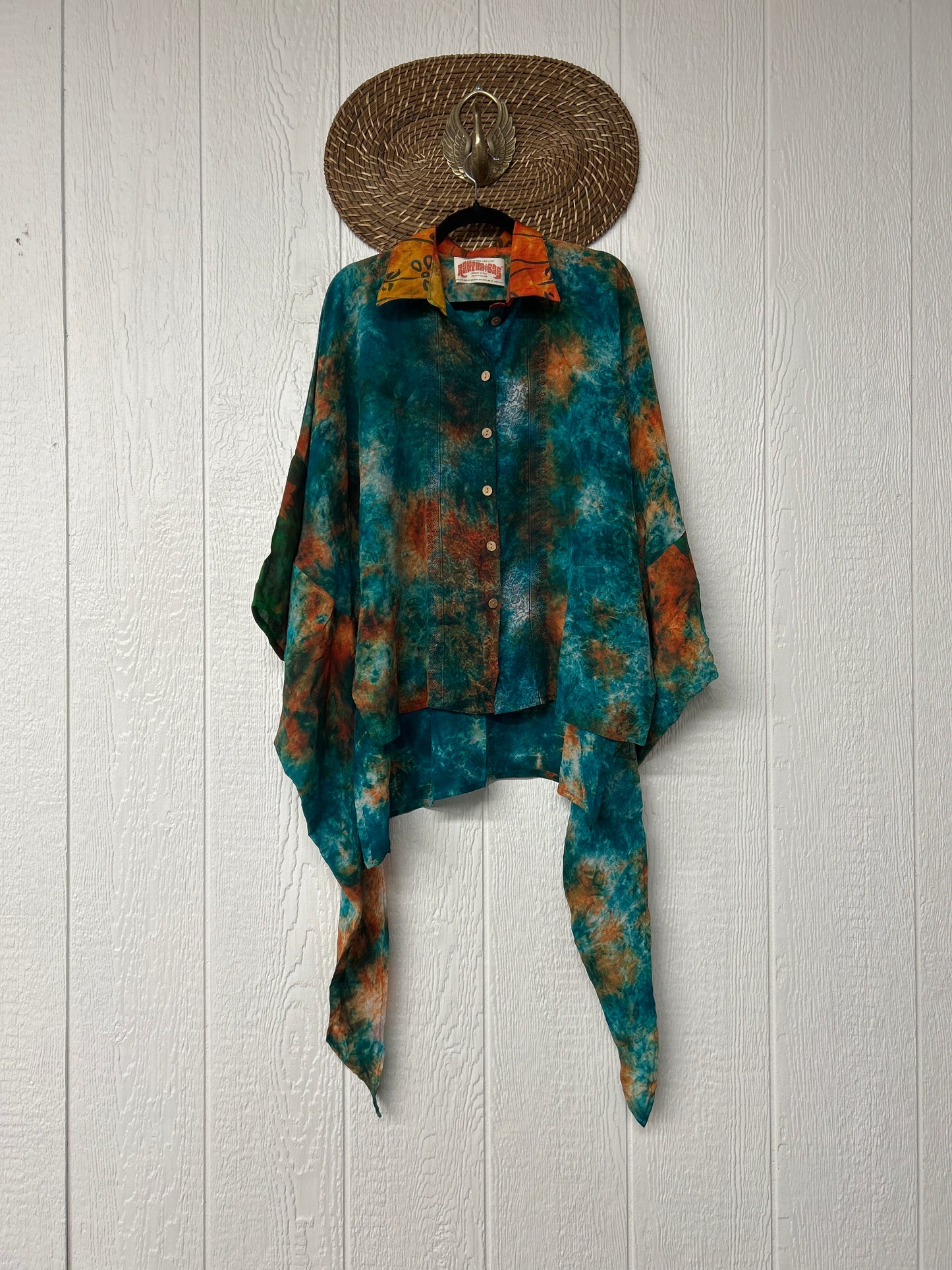 Crepe Sari Summer Nirvana Button Down 0626 013