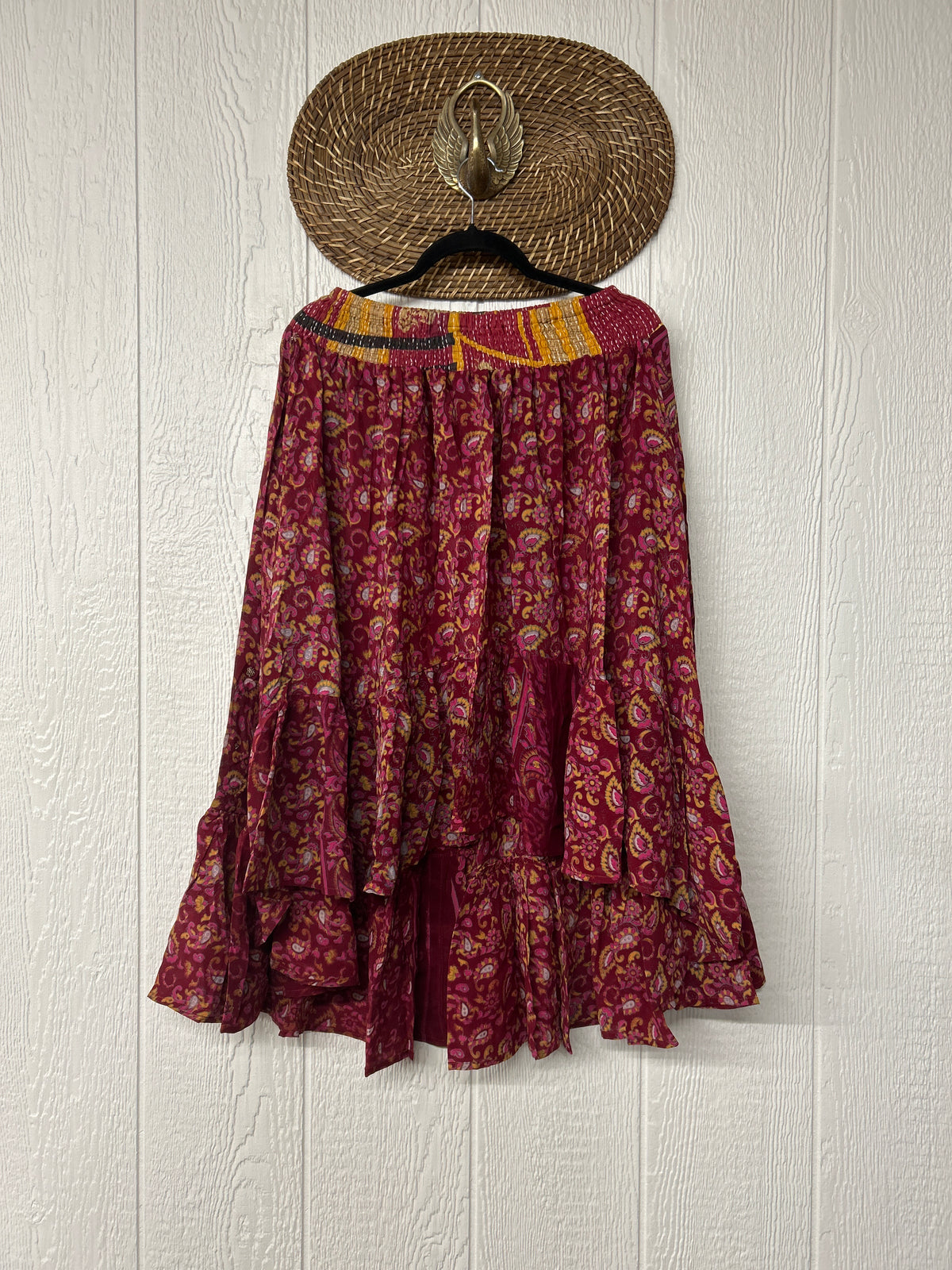 Crepe Sari Dahlia Skirt 1026 093