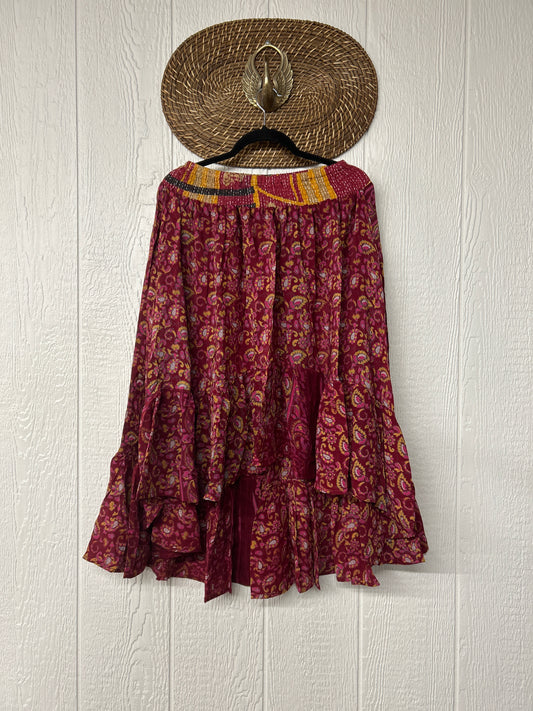Crepe Sari Dahlia Skirt 1026 093