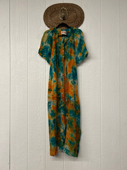 Crepe Sari Summer Woodstock Duster 0626 164