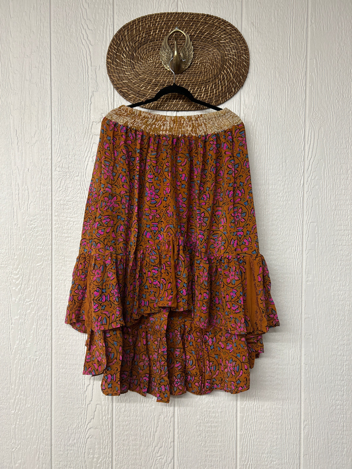Crepe Sari Dahlia Skirt 1026 058