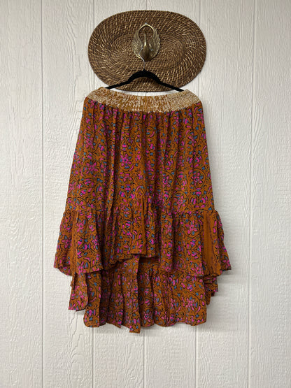 Crepe Sari Dahlia Skirt 1026 058