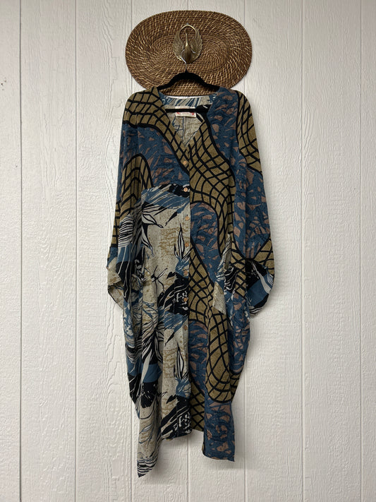 Crepe Sari Gaia Duster Dress 0826 084