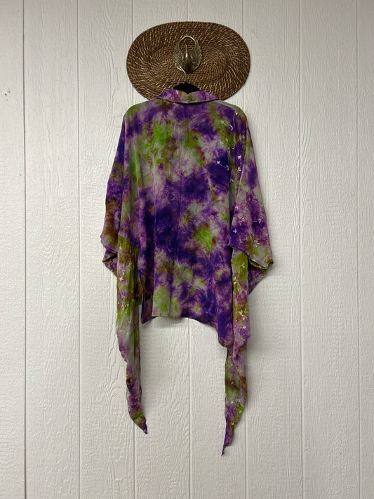 Crepe Sari Summer Nirvana Button Down 0626 193