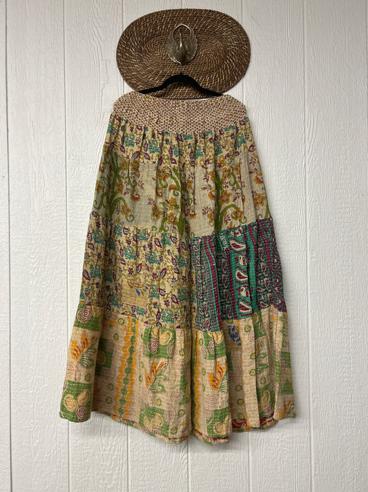 Pareo Kantha Lotus Maxi Skirt 0826 188