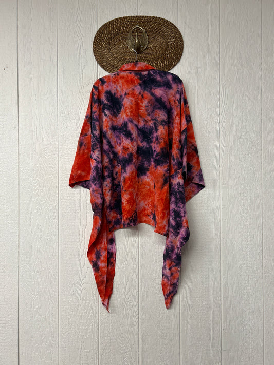 Crepe Sari Summer Nirvana Button Down 0626 182