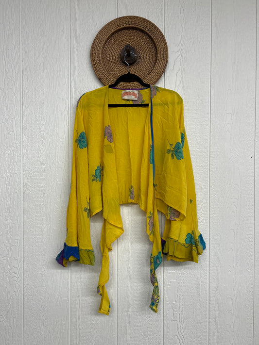 Crepe Sari Zeppelin Crop Shrug 0426 082