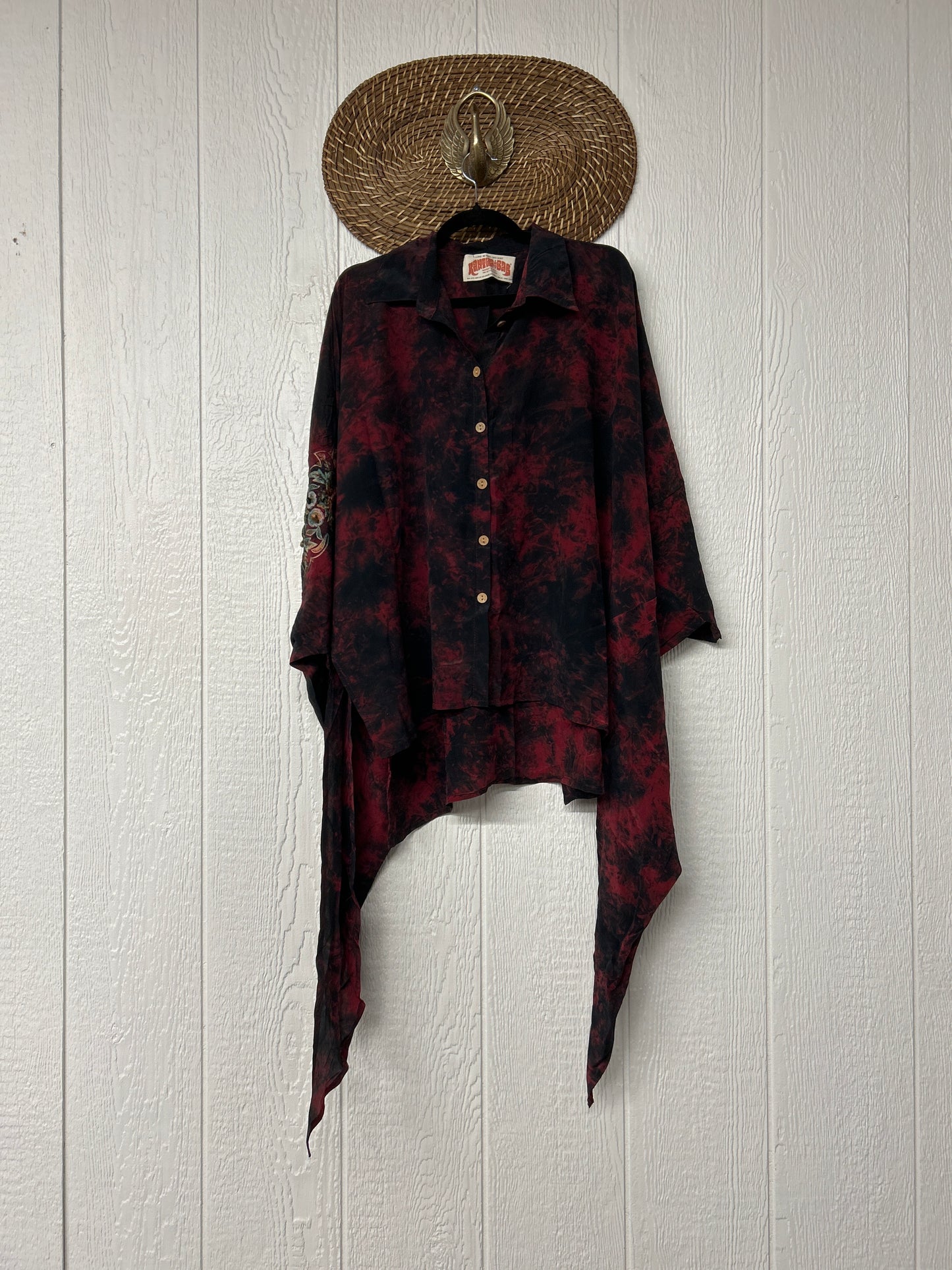 Crepe Sari Summer Nirvana Button Down 0626 198