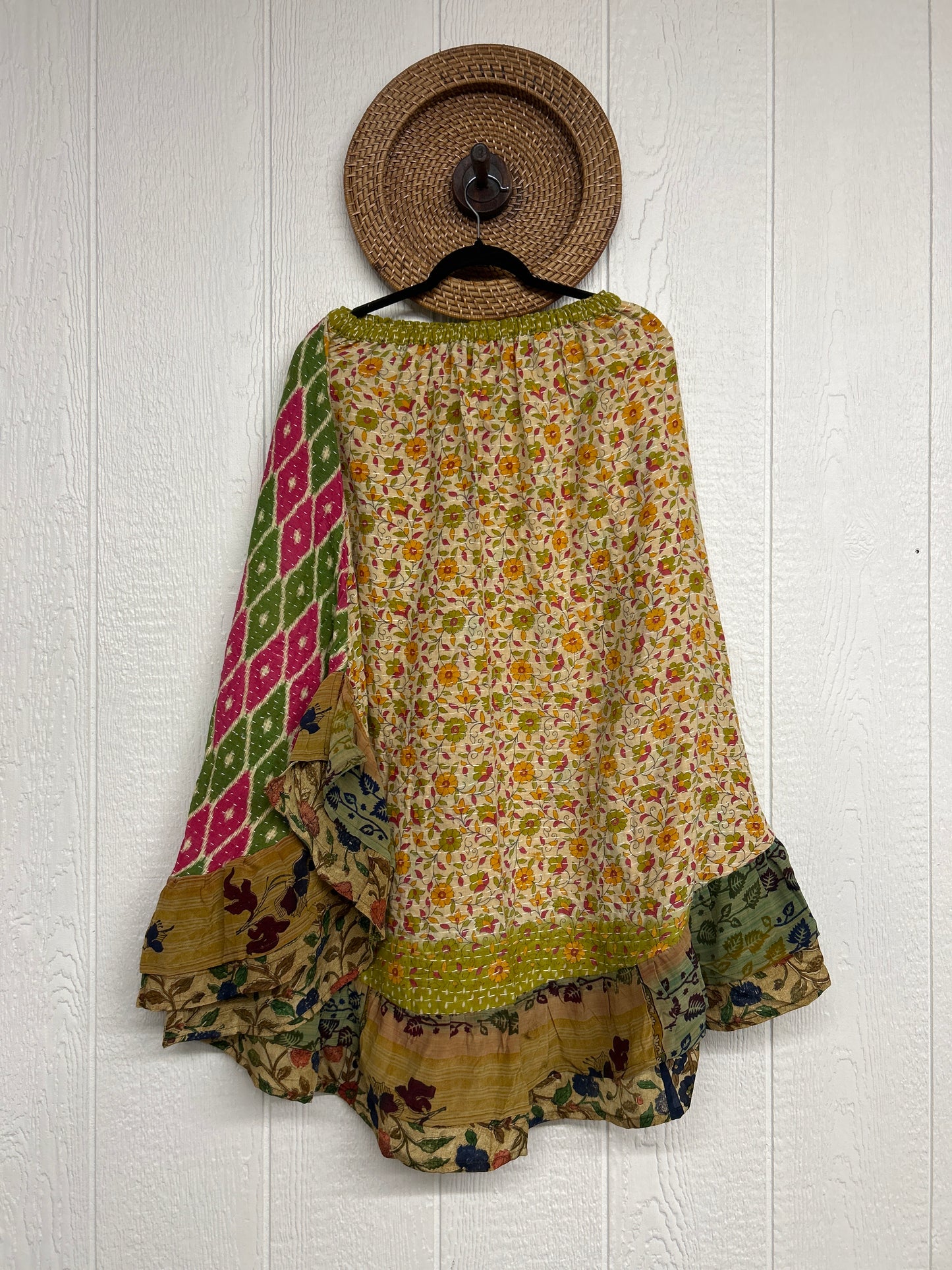 Pareo Kantha Wild Rose Skirt 0426 137
