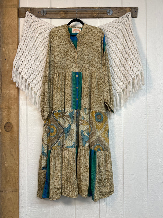 Rasgulla Sari Luminous Maxi Dress 0226 264