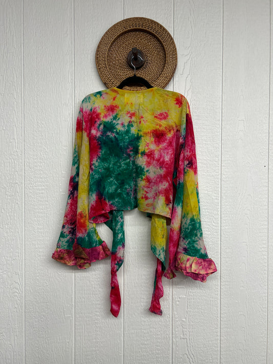 Crepe Sari Zeppelin Crop Shrug 0426 176