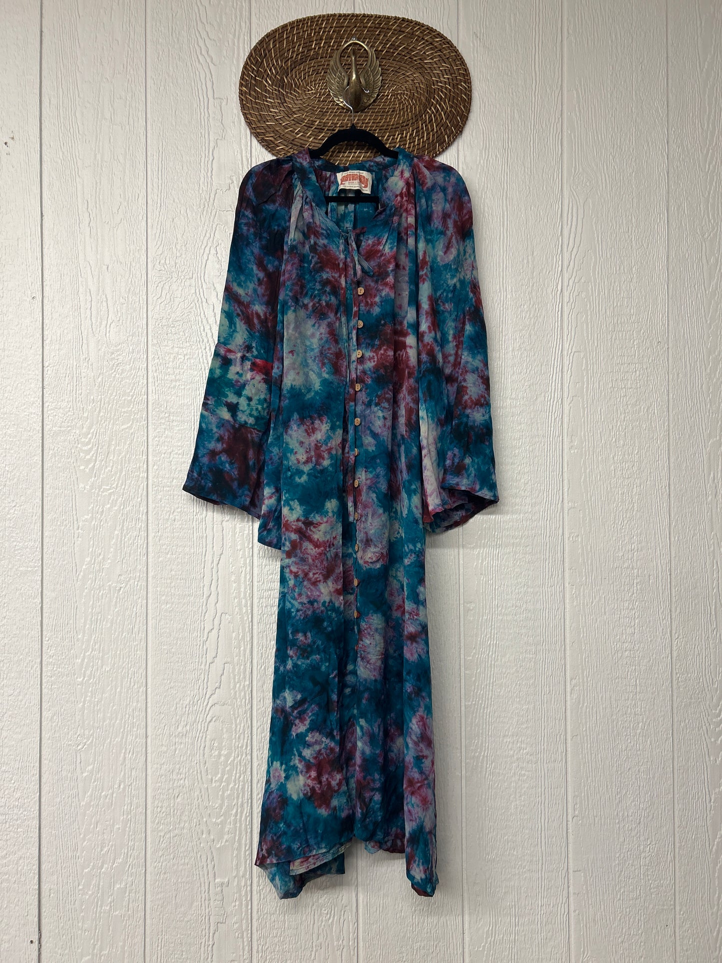 Crepe Sari Woodstock Duster Dress 0226 081