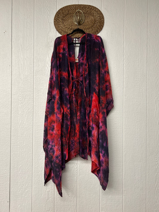 Crepe Sari Orchid Kimono 0626 047